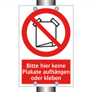 Bitte hier keine Plakate aufhängen oder kleben