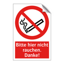 Bitte hier nicht rauchen. Danke!