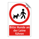 Bitte Hunde an der Leine führen