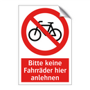 Bitte keine Fahrräder hier anlehnen