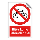 Bitte keine Fahrräder hier