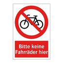 Bitte keine Fahrräder hier