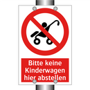 Bitte keine Kinderwagen hier abstellen