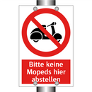 Bitte keine Mopeds hier abstellen