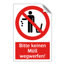 Bitte keinen Müll wegwerfen!