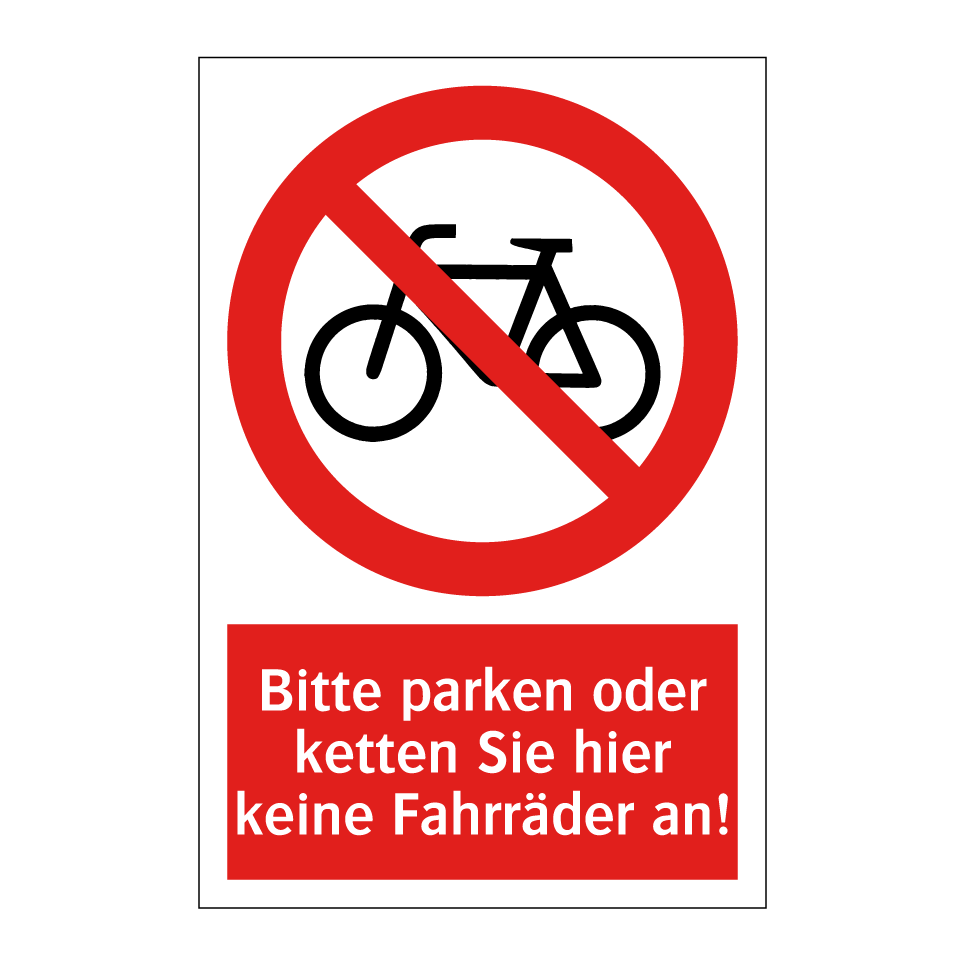 Parken Nur Für Fahrräder - Alle Anderen Werden Zerschmettert - Blechschild 30 X 20 Cm