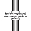 Brand- und Explosionsgefahr! Rauchen und der Umgang mit offenem Feuer oder Flammen sind verboten!