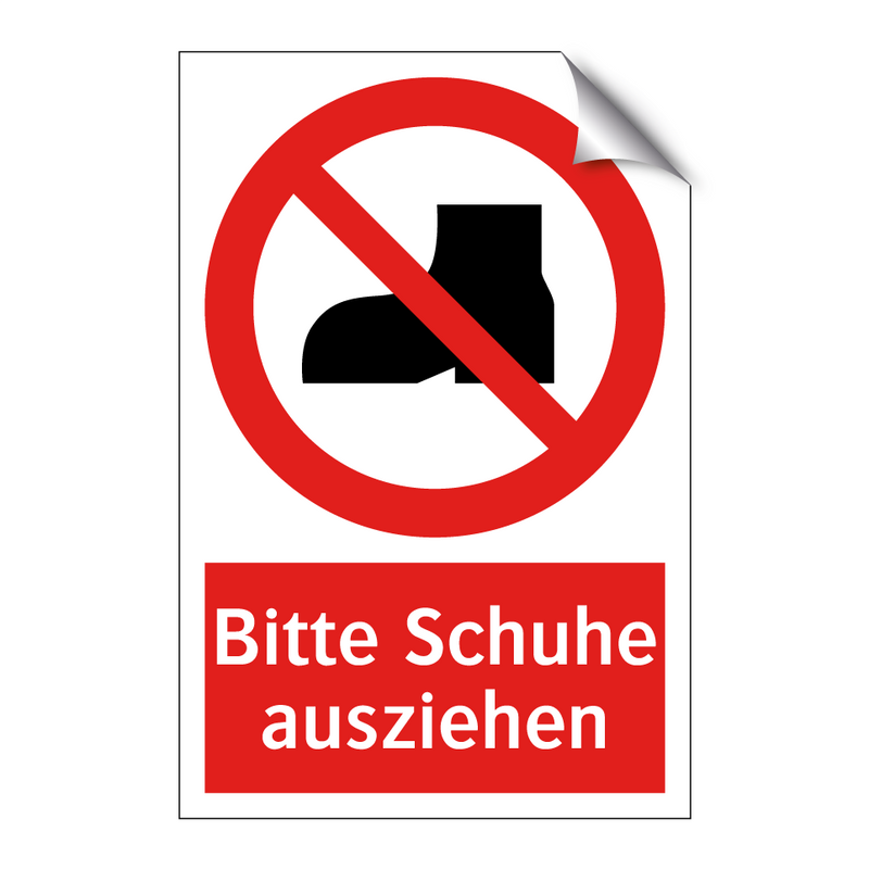 Bitte Schuhe ausziehen