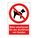 Bitte unterlassen Sie das Ausführen von Hunden