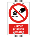 Blumen pflücken verboten