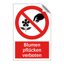 Blumen pflücken verboten