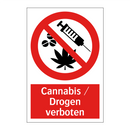 Cannabis / Drogen verboten