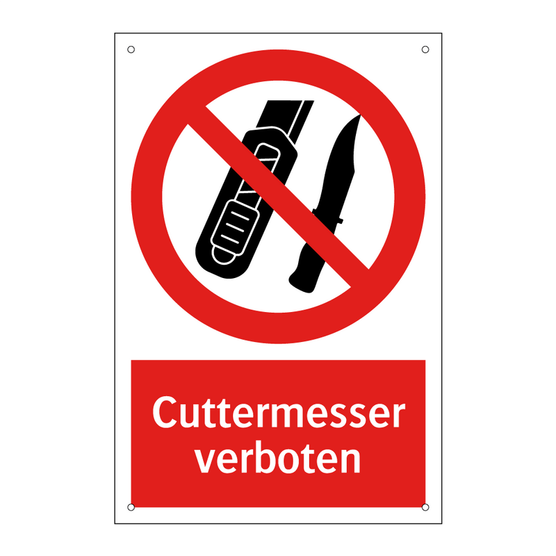 Cuttermesser verboten