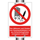 Das Abfeuern und Zünden von Feuerwerkskörpern ist aus Sicherheitsgründen strengstens verboten!