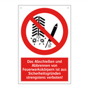 Das Abschießen und Abbrennen von Feuerwerkskörpern ist aus Sicherheitsgründen strengstens verboten!