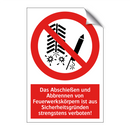Das Abschießen und Abbrennen von Feuerwerkskörpern ist aus Sicherheitsgründen strengstens verboten!