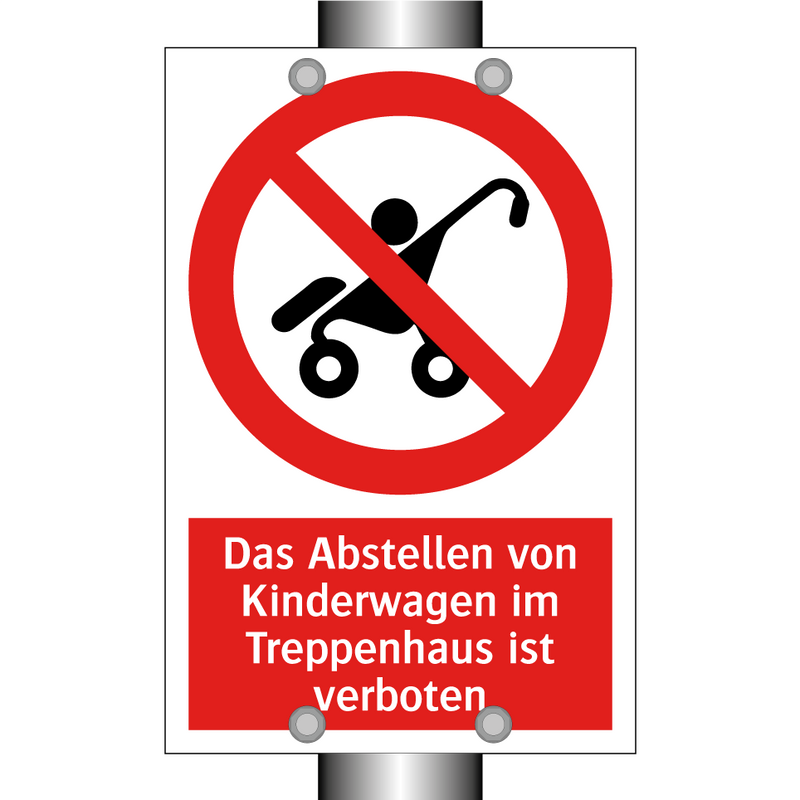 Das Abstellen von Kinderwagen im Treppenhaus ist verboten