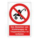Das Abstellen von Kinderwagen im Treppenhausflur ist verboten
