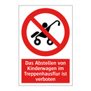 Das Abstellen von Kinderwagen im Treppenhausflur ist verboten