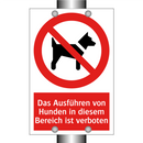 Das Ausführen von Hunden in diesem Bereich ist verboten