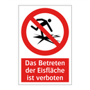 Das Betreten der Eisfläche ist verboten