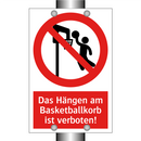 Das Hängen am Basketballkorb ist verboten!