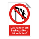 Das Hängen am Basketballkorb ist verboten!