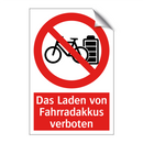 Das Laden von Fahrradakkus verboten