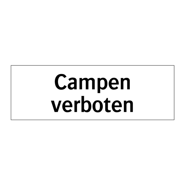 Campen verboten