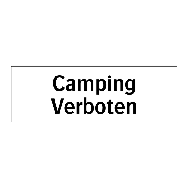 Camping Verboten