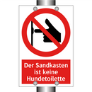 Der Sandkasten ist keine Hundetoilette