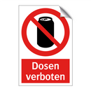 Dosen verboten