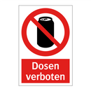 Dosen verboten