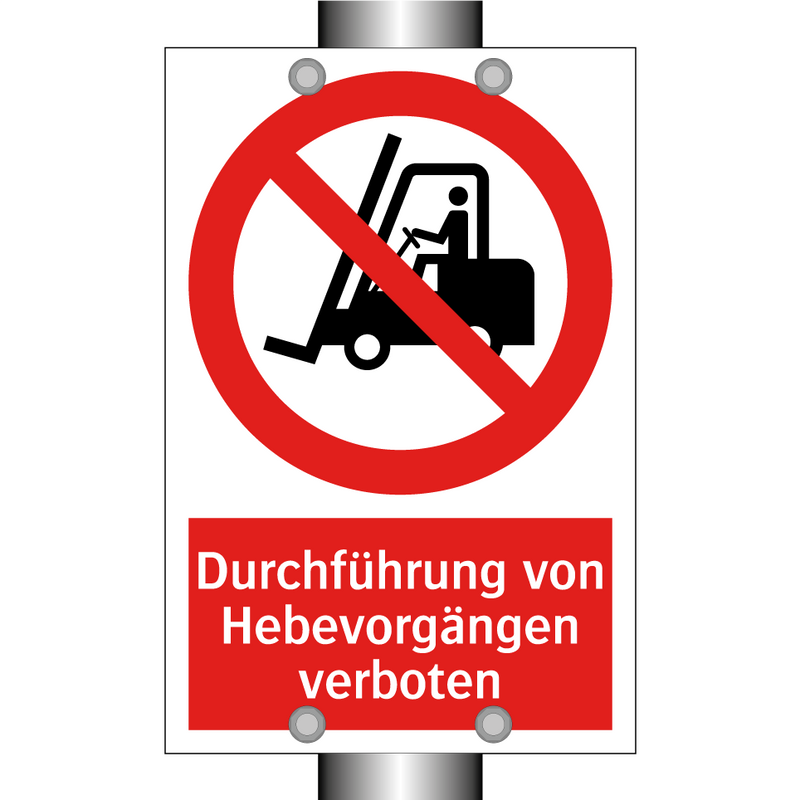 Durchführung von Hebevorgängen verboten