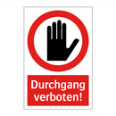 Durchgang verboten!