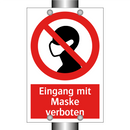 Eingang mit Maske verboten