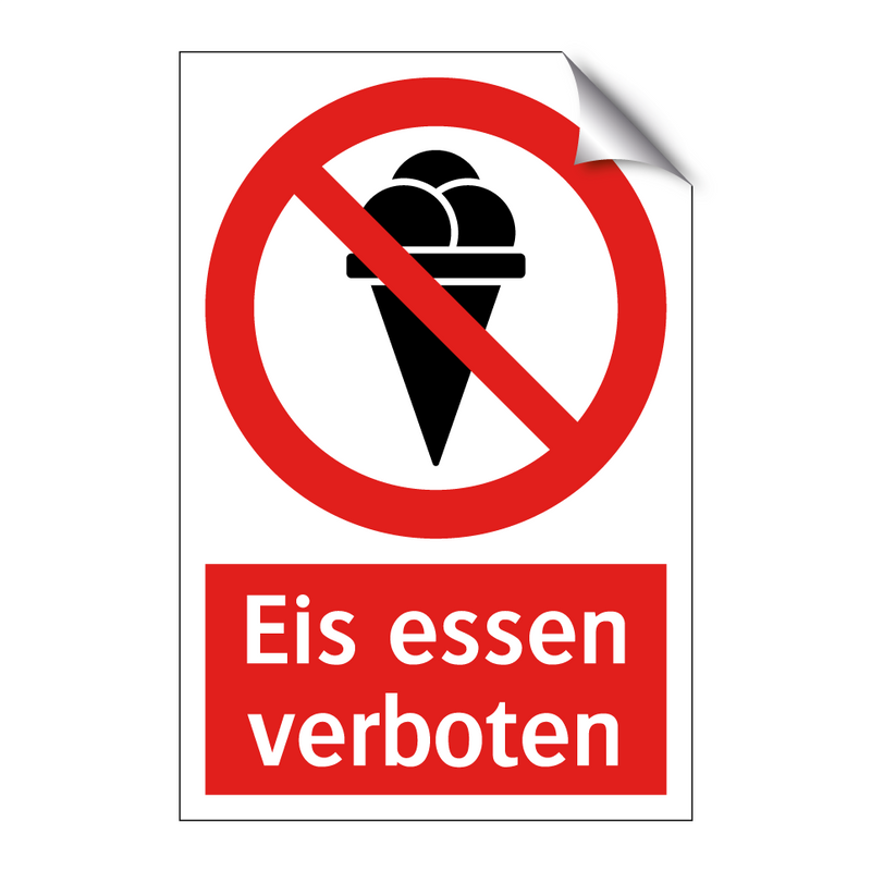 Eis essen verboten