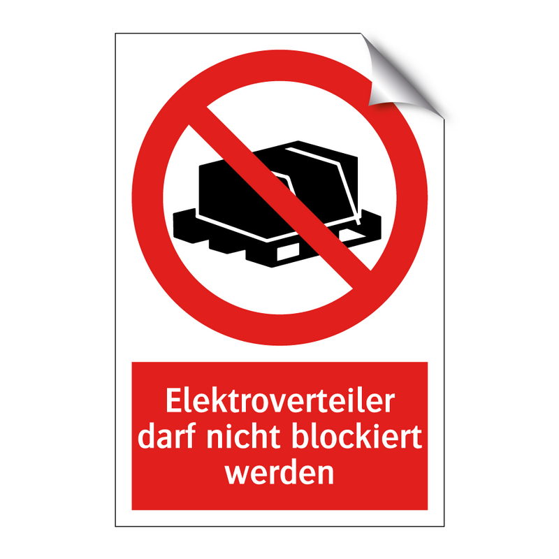 Elektroverteiler darf nicht blockiert werden
