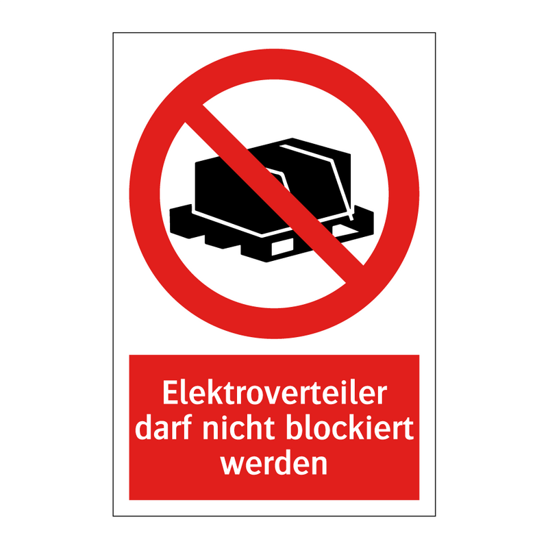 Elektroverteiler darf nicht blockiert werden