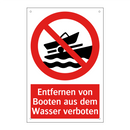 Entfernen von Booten aus dem Wasser verboten