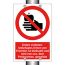 Ernten verboten: Unbefugtes Ernten von Früchten ist Diebstahl und wird von uns, dem Produzenten, gemeldet