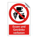 Essen und Getränke verboten