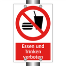 Essen und Trinken verboten