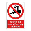 Fahren mit einem Fahrzeug verboten