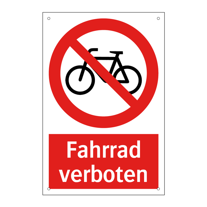 Fahrrad verboten