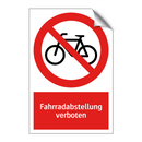 Fahrradabstellung verboten