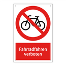 Fahrradfahren verboten