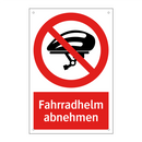 Fahrradhelm abnehmen