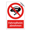 Fahrradhelm abnehmen