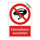 Fahrradhelm ausziehen